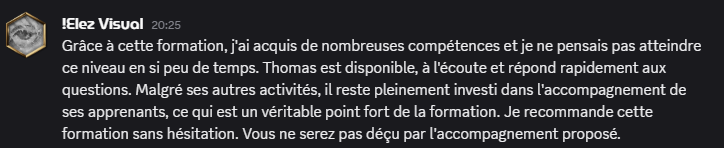 Retour d’Elez Visual sur les compétences acquises, la disponibilité et la qualité de l’accompagnement Pixel Minia