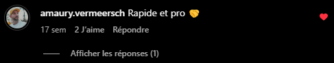 Retour client d’Amaury : Rapide et pro